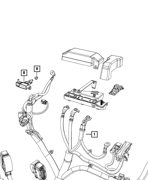 Battery, Battery Tray and Cables for 2019 Ram 3500 #1