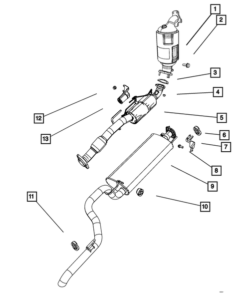 Exhaust System for 2007 Dodge Nitro #1