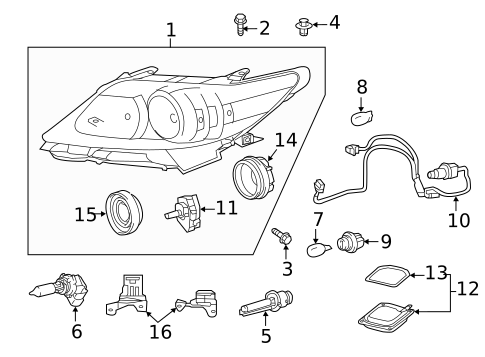 Bulbs - Chassis for 2015 Lexus ES350 #0