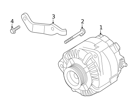 Alternator for 2018 Nissan Pathfinder #1