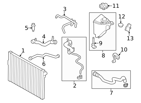 Radiator & Components for 2011 BMW 750i #1