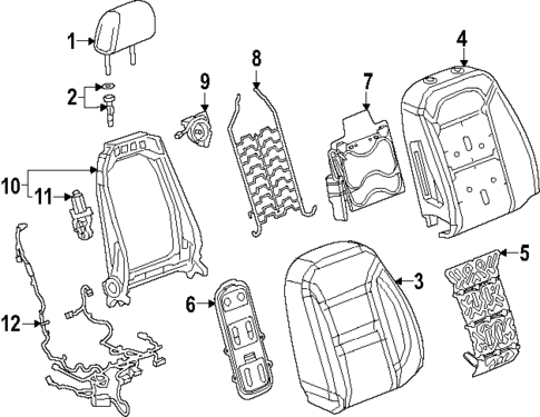 Passenger Seat Components for 2024 Chevrolet Silverado EV #3