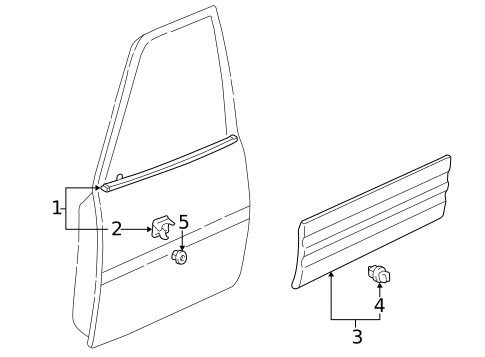 Exterior Trim - Front Door for 1999 Toyota RAV4 #1