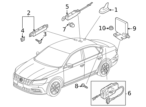 Antenna & Radio for 2022 Volkswagen Passat #0