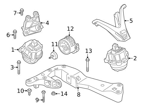 Engine & Trans Mounting for 2016 BMW 750i #0