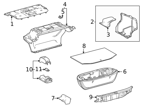 Interior Trim - Rear Body for 2020 Toyota Mirai #0
