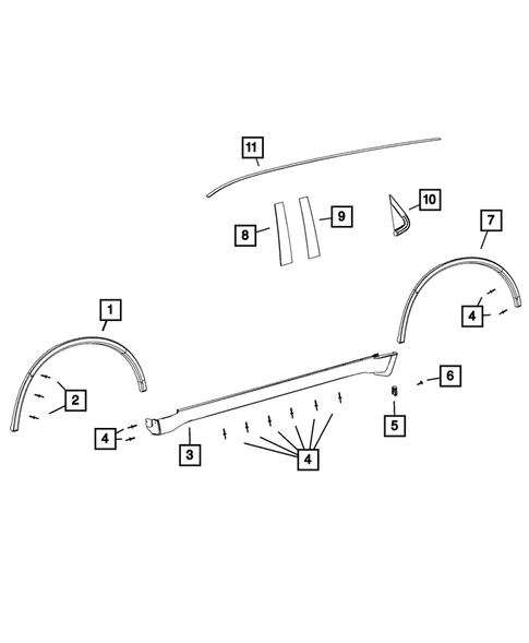 Moldings and Ornamentation for 2011 Dodge Durango #0