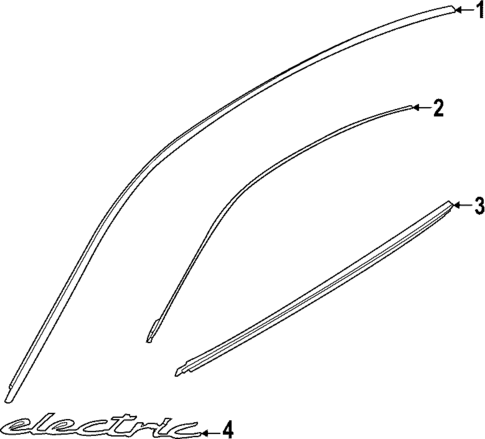Exterior Trim - Front Door for 2023 Porsche Taycan #0