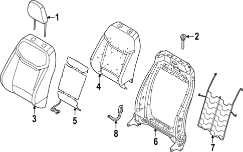 Passenger Seat Components for 2025 Ford Maverick #1