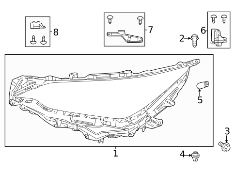 Headlamp Components for 2025 Lexus NX350h #5