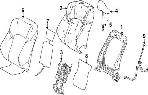 Passenger Seat Components for 2025 Toyota Crown #1