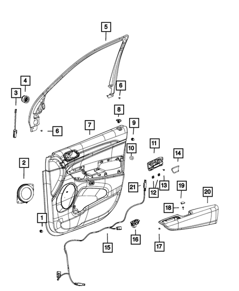 Door Trim Panels - Front and Rear for 2022 Dodge Durango #0