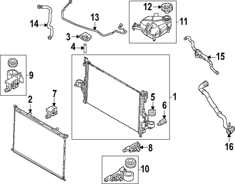 Radiator & Components for 2023 Volvo XC40 #0