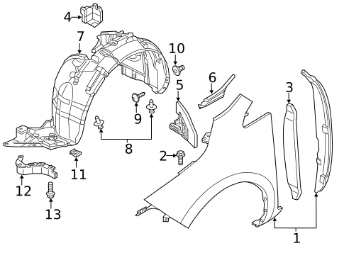 Fender & Components for 2015 Nissan LEAF #0