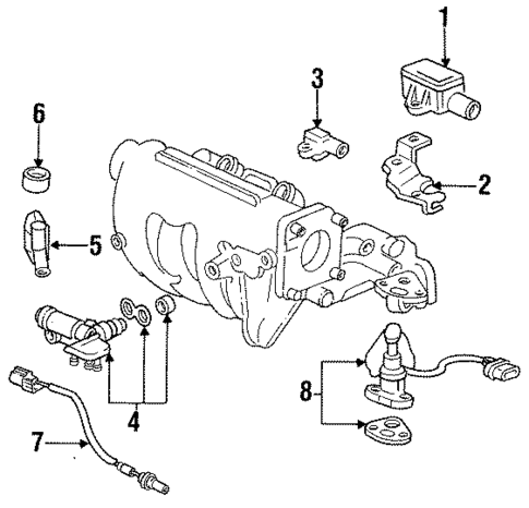 Emission Components for 1995 Honda Civic #0