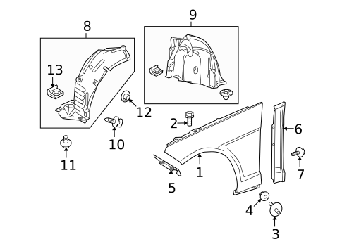 Fender & Components for 2013 Mercedes-Benz E 350 #0