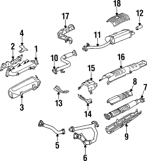 Exhaust Manifold for 1997 Acura TL #0