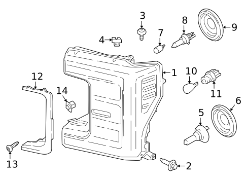 Headlamp Components for 2020 Ford F-450 Super Duty #0