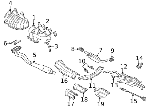 Exhaust Components for 2002 Volkswagen Golf #0