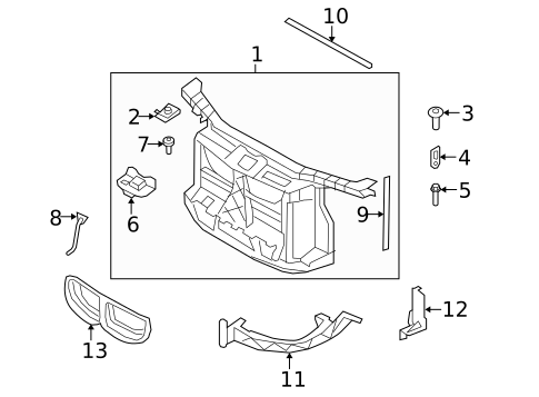Radiator Support for 2008 BMW 135i #0