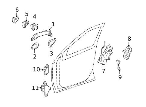 Lock & Hardware for 2010 Mercedes-Benz GL350 #0