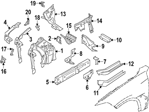 Structural Components & Rails for 2024 BMW XM #0