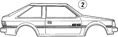 Stripe Tape for 1985 Ford Escort #1