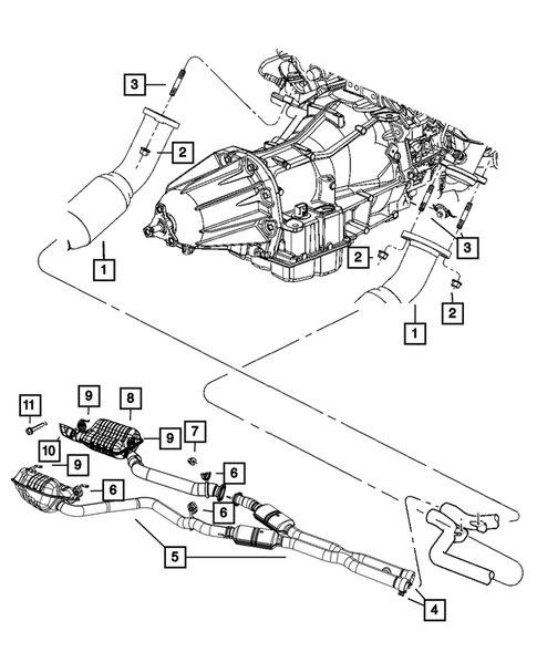 Exhaust System for 2010 Dodge Challenger #0