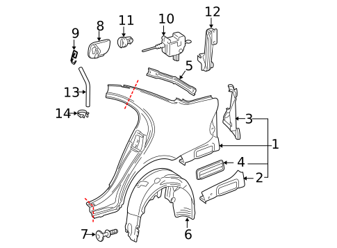 Quarter Panel & Components for 2008 Mercedes-Benz E63 AMG #0