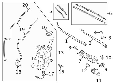 Wiper & Washer Components for 2014 Hyundai Elantra GT #0
