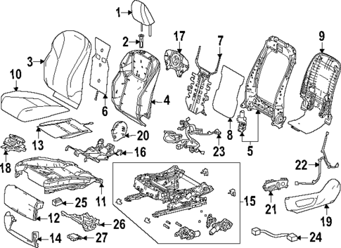 Driver Seat Components for 2025 Lexus RX350h #0