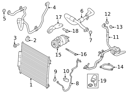 Condenser, Compressor & Lines for 2019 Land Rover Range Rover #0