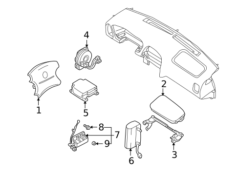Air Bag Components for 2003 INFINITI QX4 #0