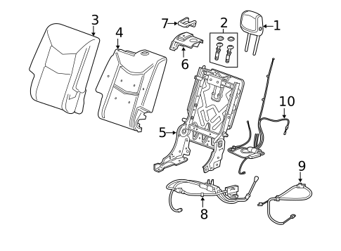 Rear Seat Components for 2024 Chevrolet Traverse Limited #6