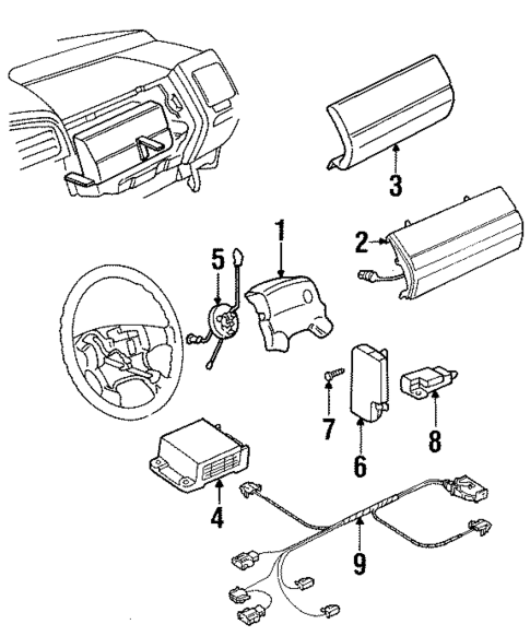 Air Bag Components for 1996 Volkswagen Cabrio #0