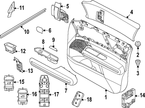 Interior Trim - Front Door for 2025 Mini Countryman #0