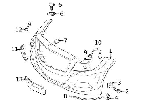 Bumper & Components - Front for 2014 Mercedes-Benz CLS63 AMG S #0
