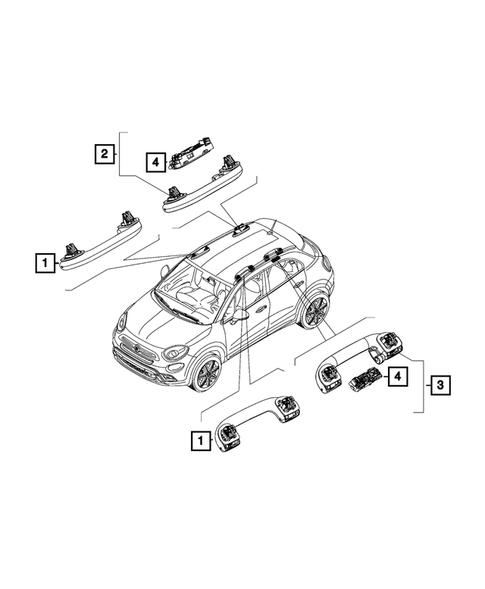 Lamps-Interior and Exterior for 2020 Fiat 500X #1