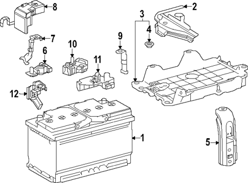 Battery for 2025 Toyota Grand Highlander #1