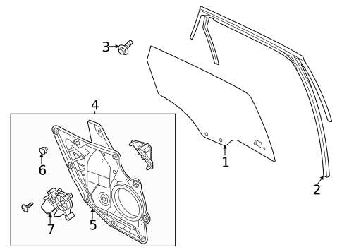 Glass, Windows & Related Components for 2023 Ford Escape #0