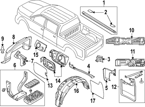 Exterior Trim - Pick UP Box for 2024 Ford F-450 Super Duty #0