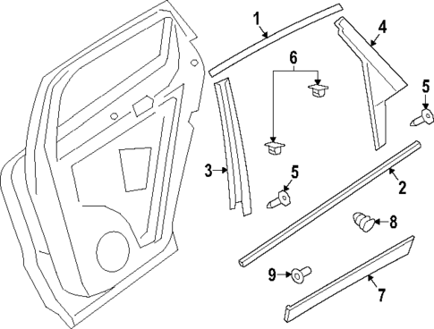 Exterior Trim - Rear Door for 2024 Porsche Cayenne #0
