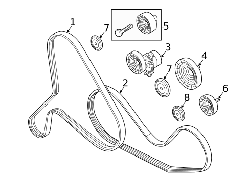 Belts & Pulleys for 2019 Audi S5 #1