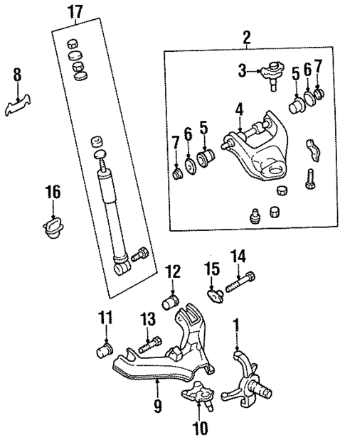 Control Arms for 1997 Honda Passport #1