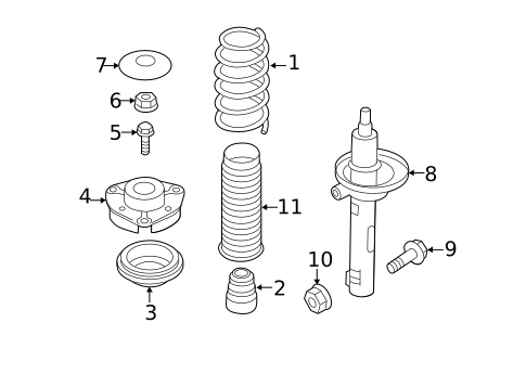 Struts & Components for 2011 Volkswagen Jetta #2