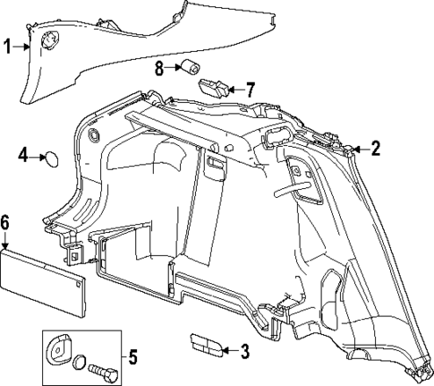 Interior Trim - Quarter Panels for 2025 Buick Envista #0