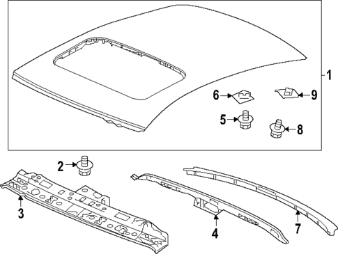 Roof & Components for 2023 Honda Accord #1