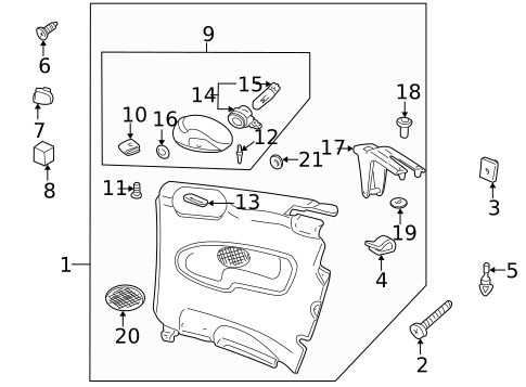 Interior Trim - Quarter Panels for 1999 Saab 9-3 #0