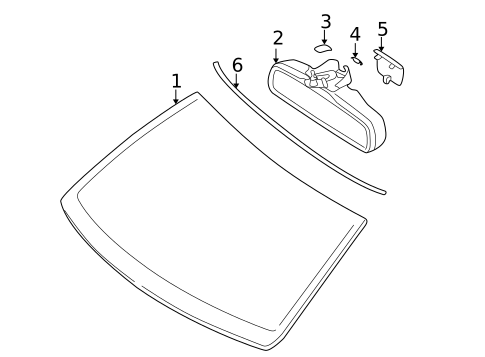Glass - Windshield for 2007 Volvo XC70 #0