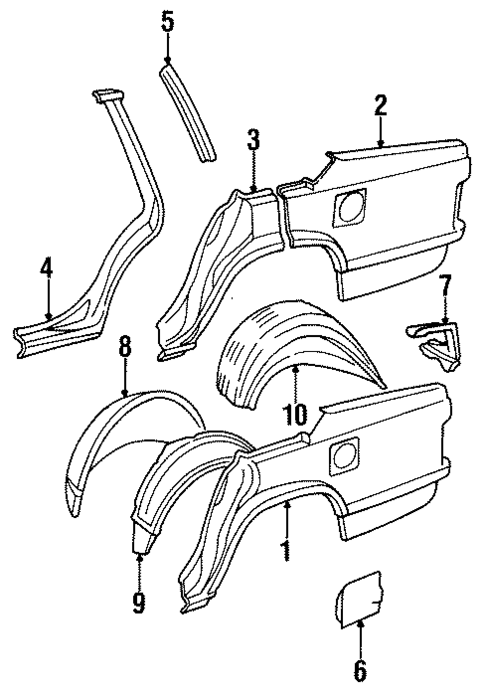 Quarter Panel & Components for 1985 Volvo 760 #1